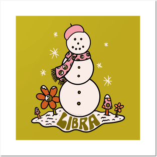 Libra Snowman Posters and Art